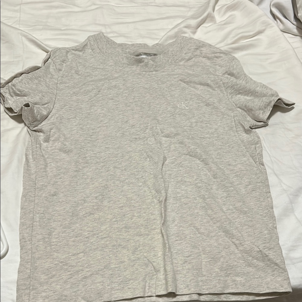 Calvin Klein Gray Fitted Short Sleeve Tee